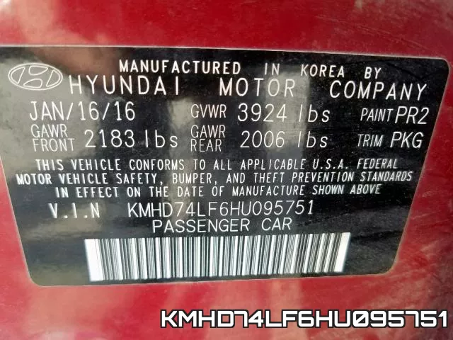 KMHD74LF6HU095751 фото 2