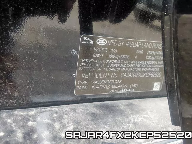 SAJAR4FX2KCP52520 фото 2