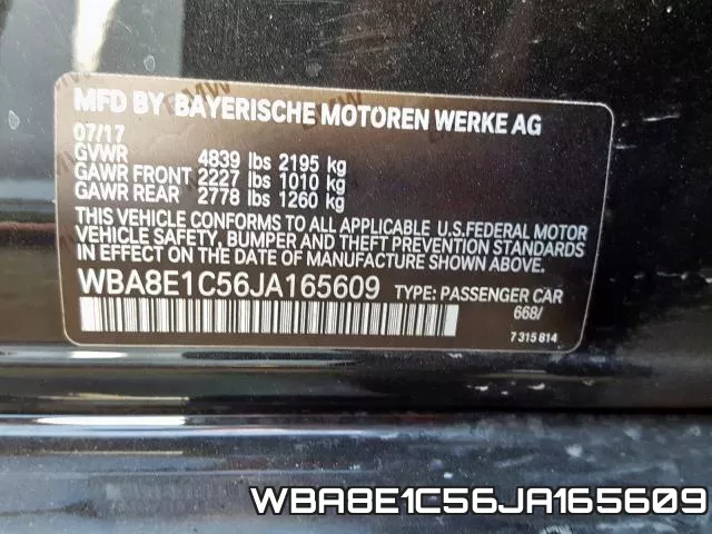 WBA8E1C56JA165609 фото 2