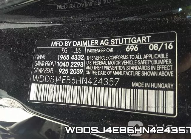 WDDSJ4EB6HN424357 фото 10