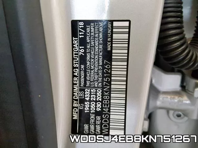 WDDSJ4EB8KN751267 фото 2