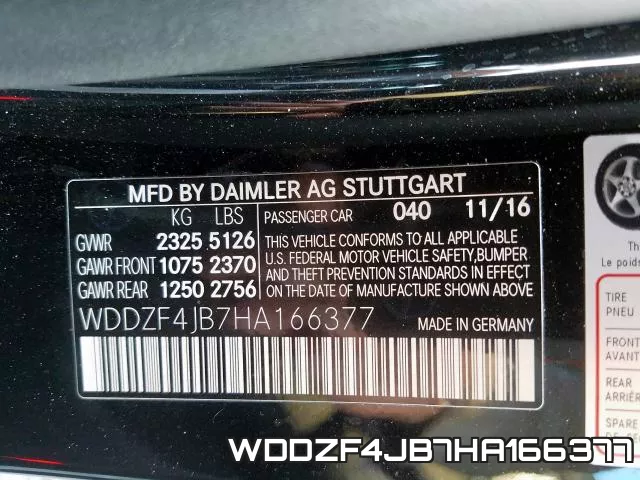 WDDZF4JB7HA166377 фото 2