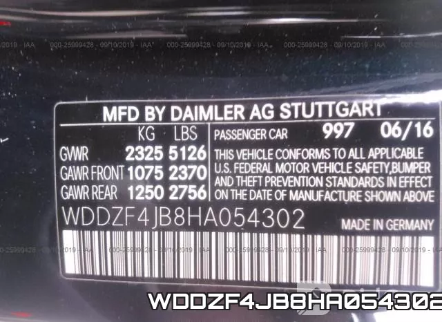 WDDZF4JB8HA054302 фото 10