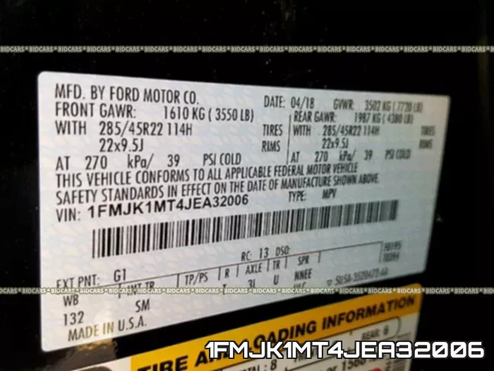 1FMJK1MT4JEA32006 фото 2