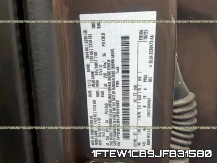 1FTEW1CB9JFB31580 фото 2