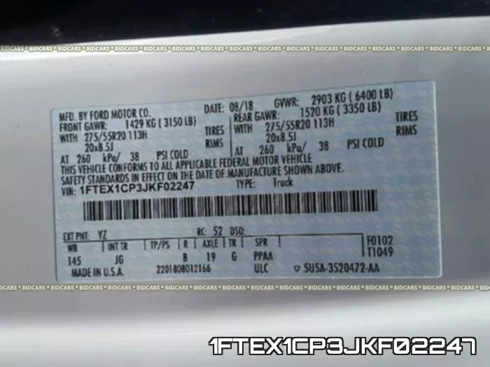 1FTEX1CP3JKF02247 фото 2