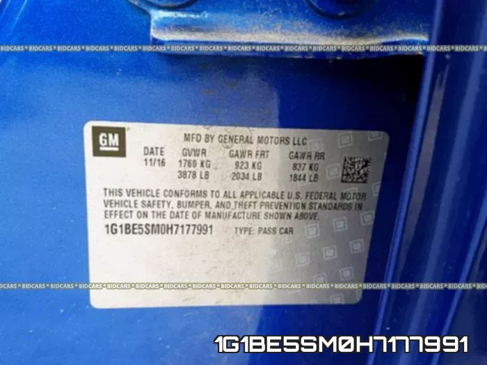 1G1BE5SM0H7177991 фото 2