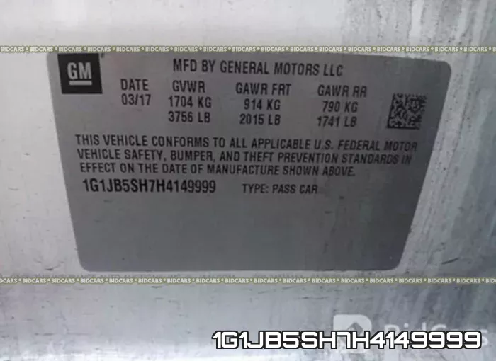1G1JB5SH7H4149999 фото 10