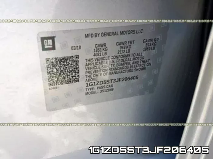 1G1ZD5ST3JF206405 фото 2