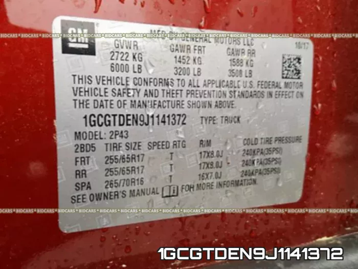 1GCGTDEN9J1141372 фото 2