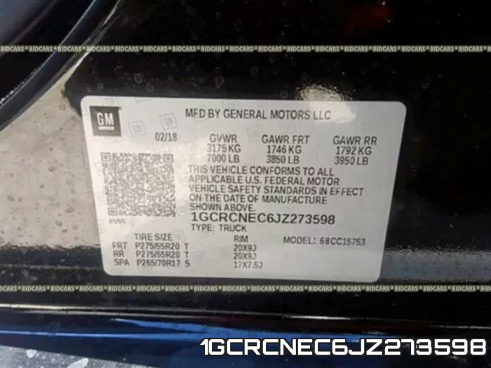 1GCRCNEC6JZ273598 фото 2