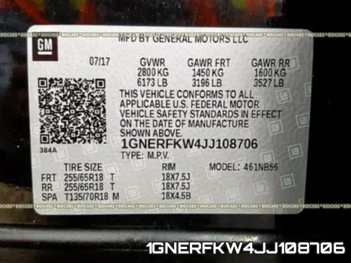 1GNERFKW4JJ108706 фото 2