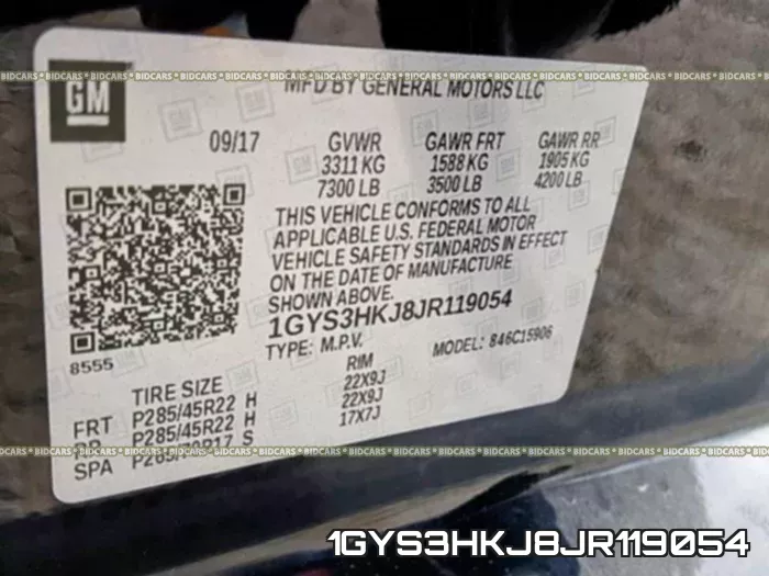 1GYS3HKJ8JR119054 фото 2