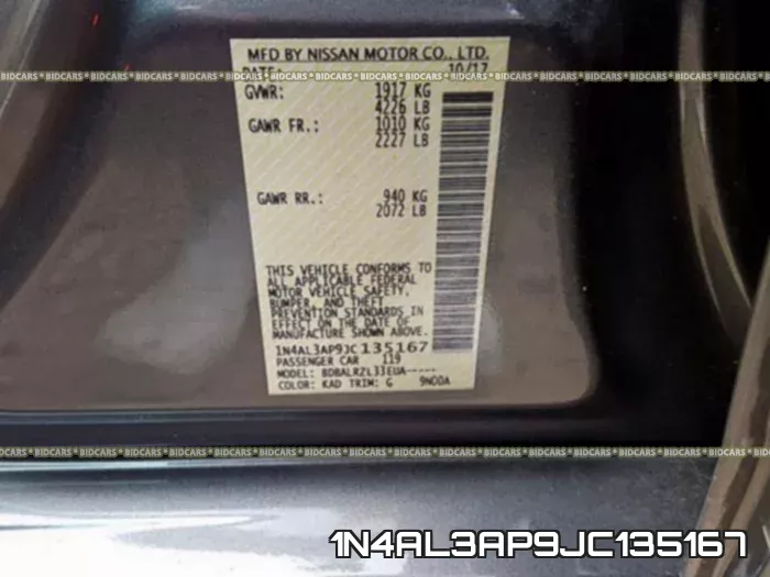 1N4AL3AP9JC135167 фото 2
