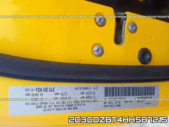 2C3CDZBT4HH587215 фото 2