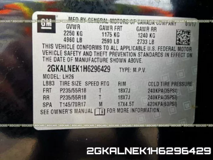 2GKALNEK1H6296429 фото 2