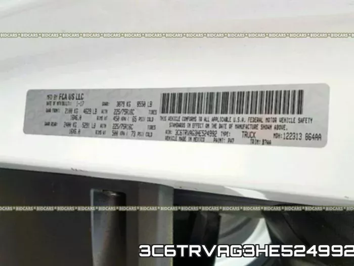 3C6TRVAG3HE524992 фото 2