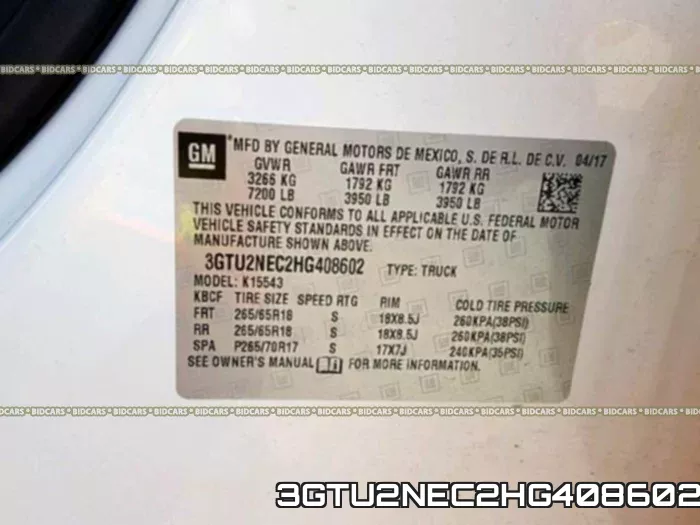 3GTU2NEC2HG408602 фото 2