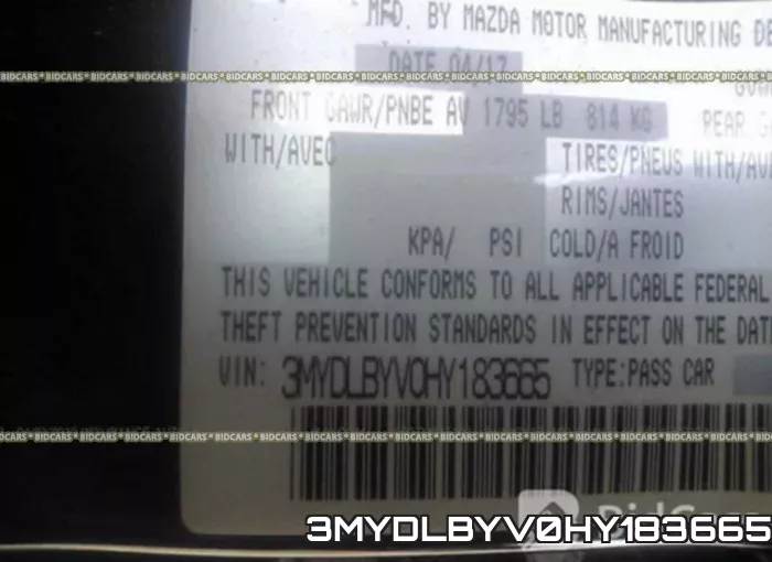 3MYDLBYV0HY183665 фото 10