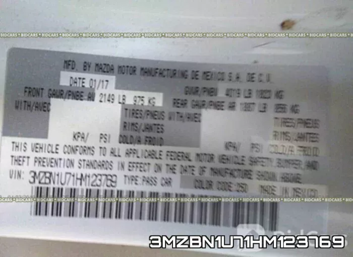3MZBN1U71HM123769 фото 10