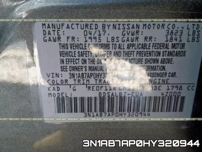 3N1AB7AP0HY320944 фото 2