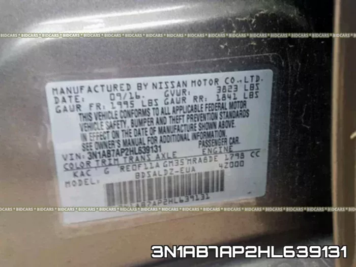 3N1AB7AP2HL639131 фото 2