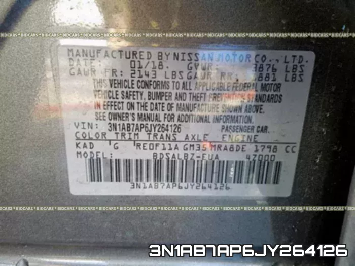 3N1AB7AP6JY264126 фото 2