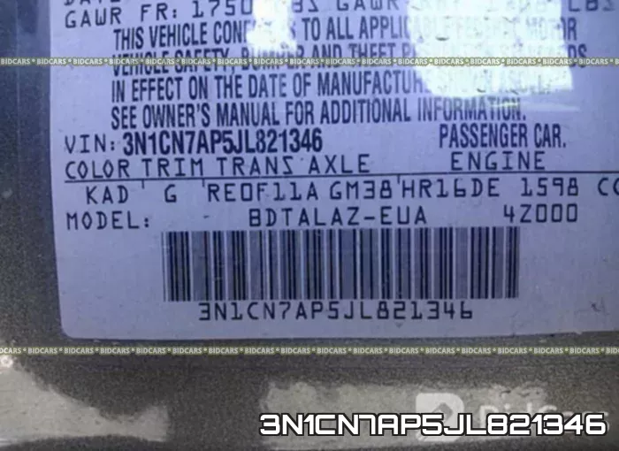 3N1CN7AP5JL821346 фото 10