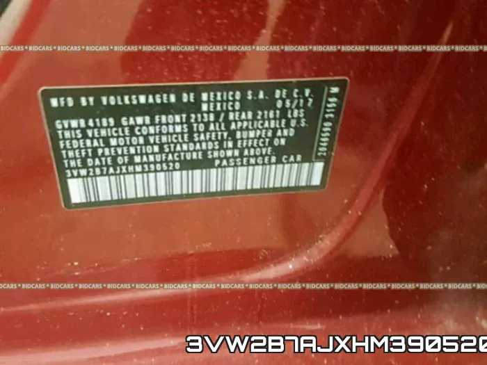 3VW2B7AJXHM390520 фото 2