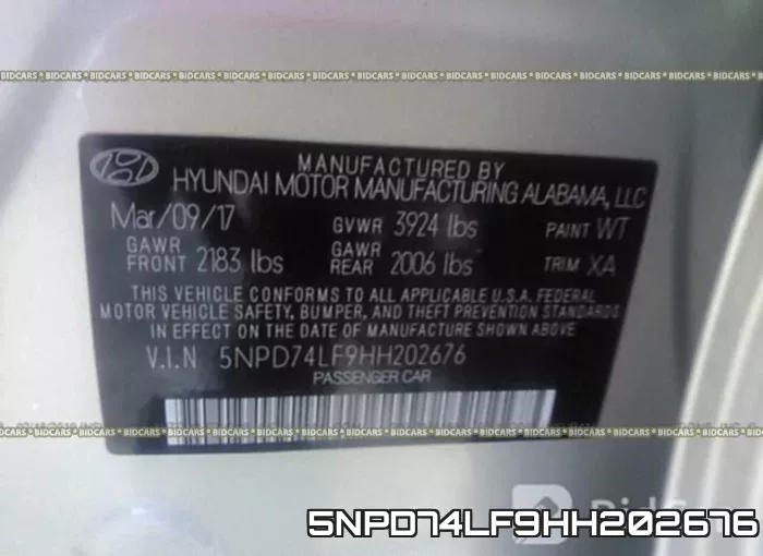 5NPD74LF9HH202676 фото 10