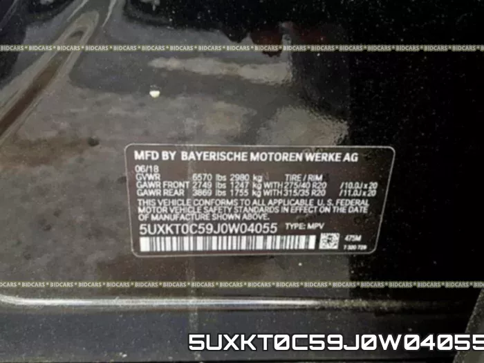 5UXKT0C59J0W04055 фото 2