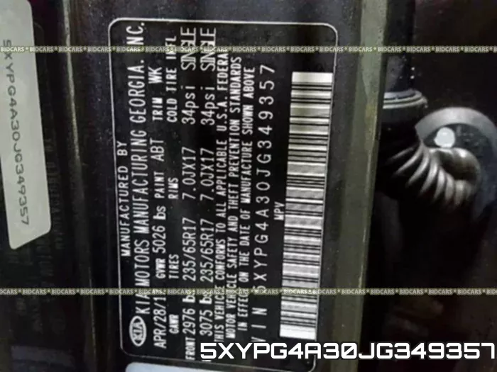 5XYPG4A30JG349357 фото 2
