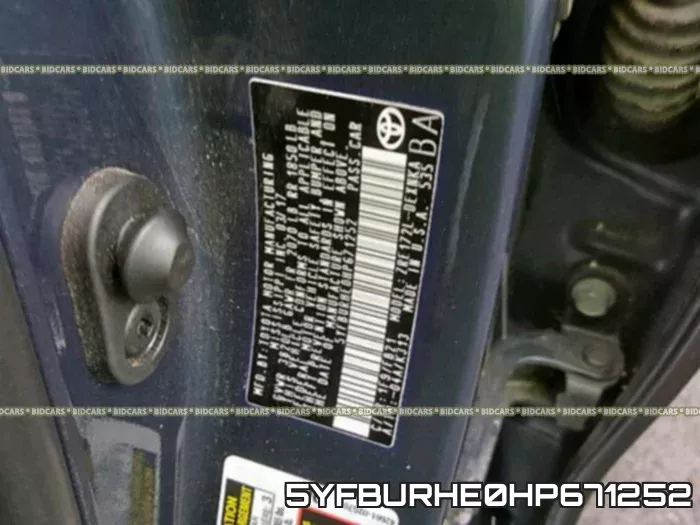5YFBURHE0HP671252 фото 2