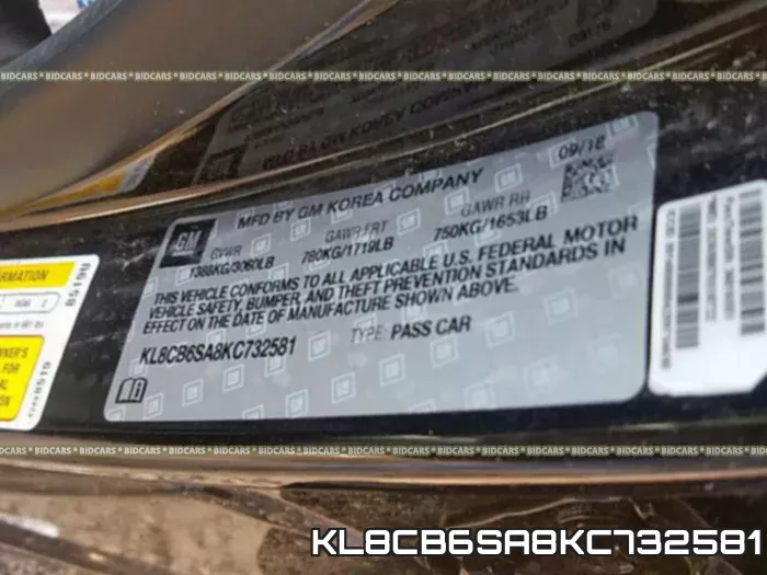 KL8CB6SA8KC732581 фото 2