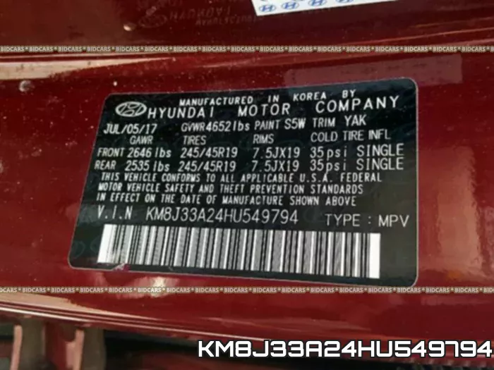 KM8J33A24HU549794 фото 2