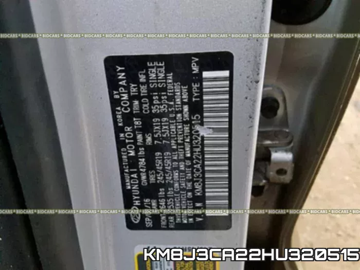 KM8J3CA22HU320515 фото 2