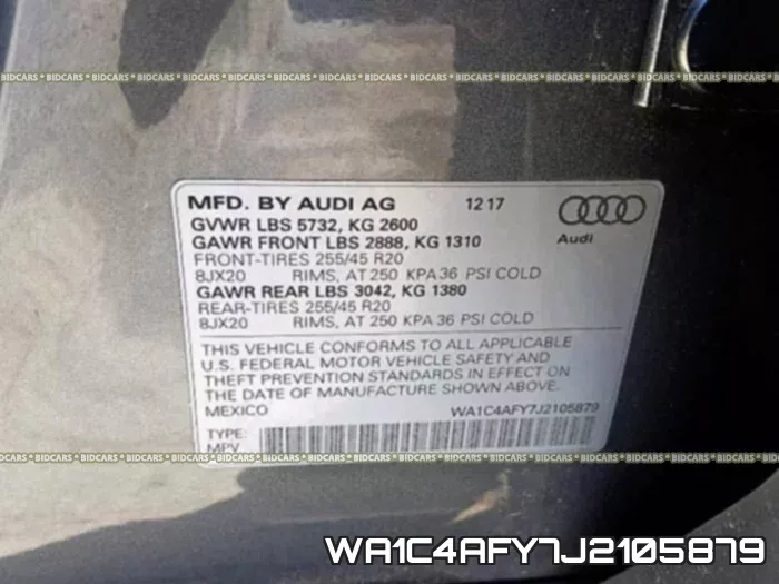 WA1C4AFY7J2105879 фото 2
