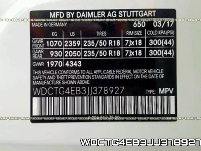 WDCTG4EB3JJ378927 фото 2