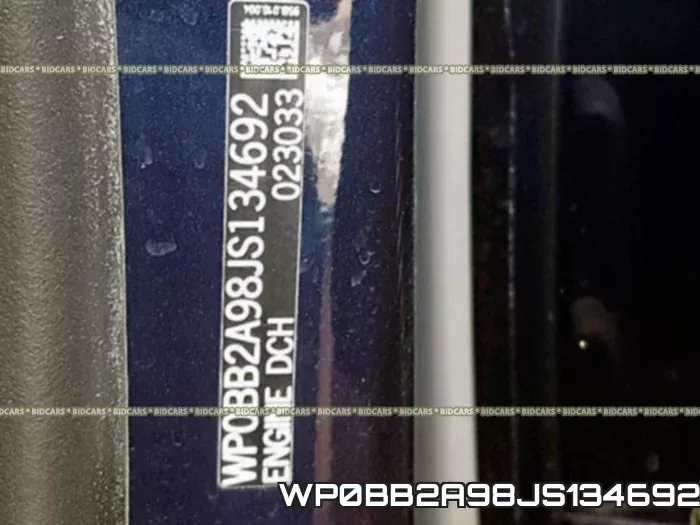 WP0BB2A98JS134692 фото 2