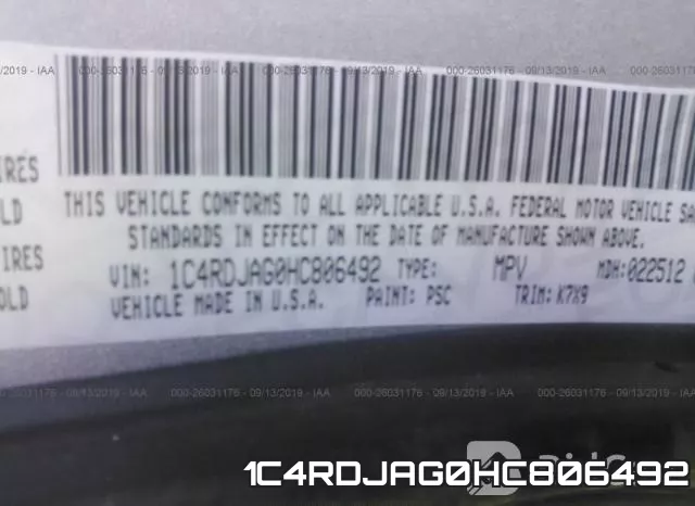 1C4RDJAG0HC806492 фото 10