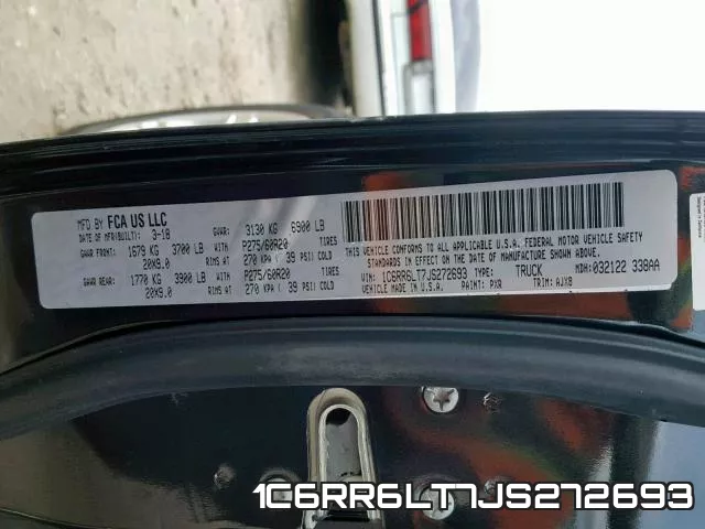 1C6RR6LT7JS272693 фото 2