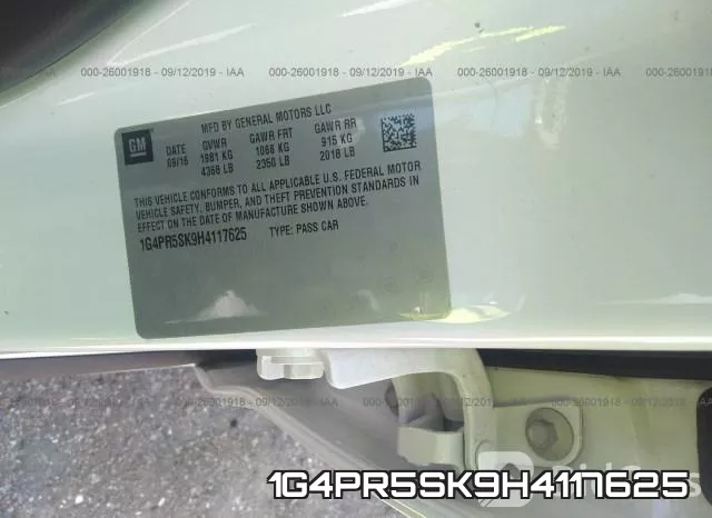 1G4PR5SK9H4117625 фото 10