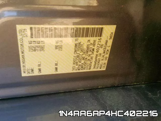 1N4AA6AP4HC402216 фото 2