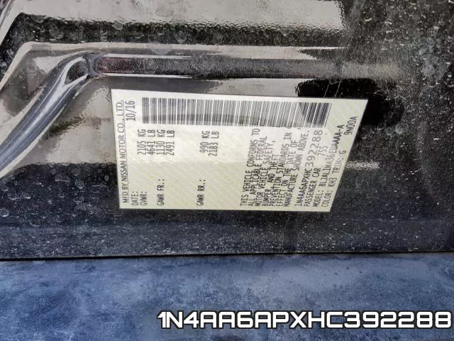 1N4AA6APXHC392288 фото 2