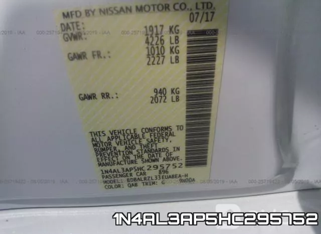 1N4AL3AP5HC295752 фото 10