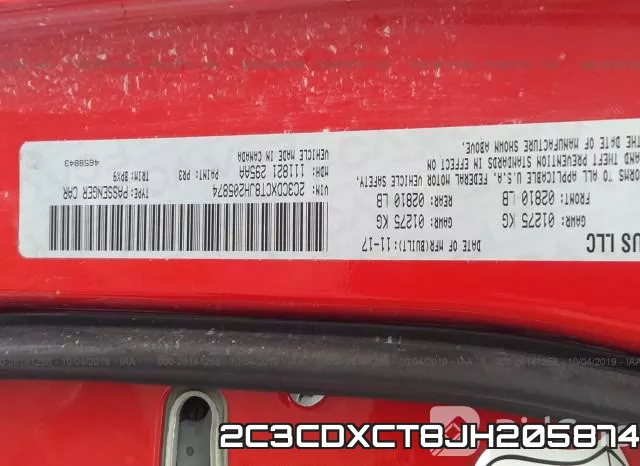 2C3CDXCT8JH205874 фото 10