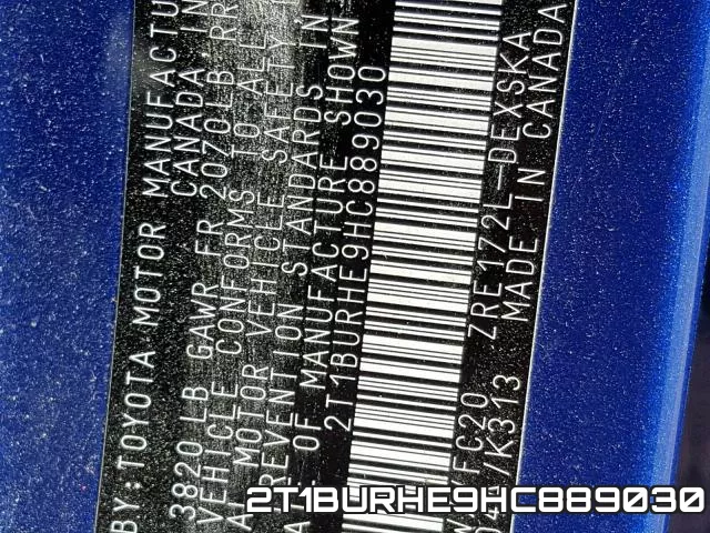 2T1BURHE9HC889030 фото 2