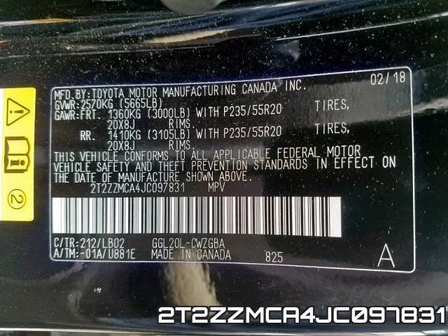 2T2ZZMCA4JC097831 фото 2