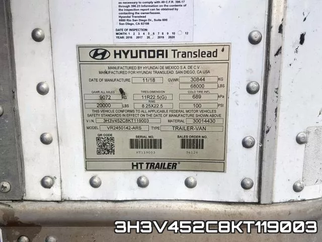 3H3V452C8KT119003 фото 2