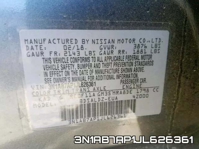 3N1AB7AP1JL626361 фото 2